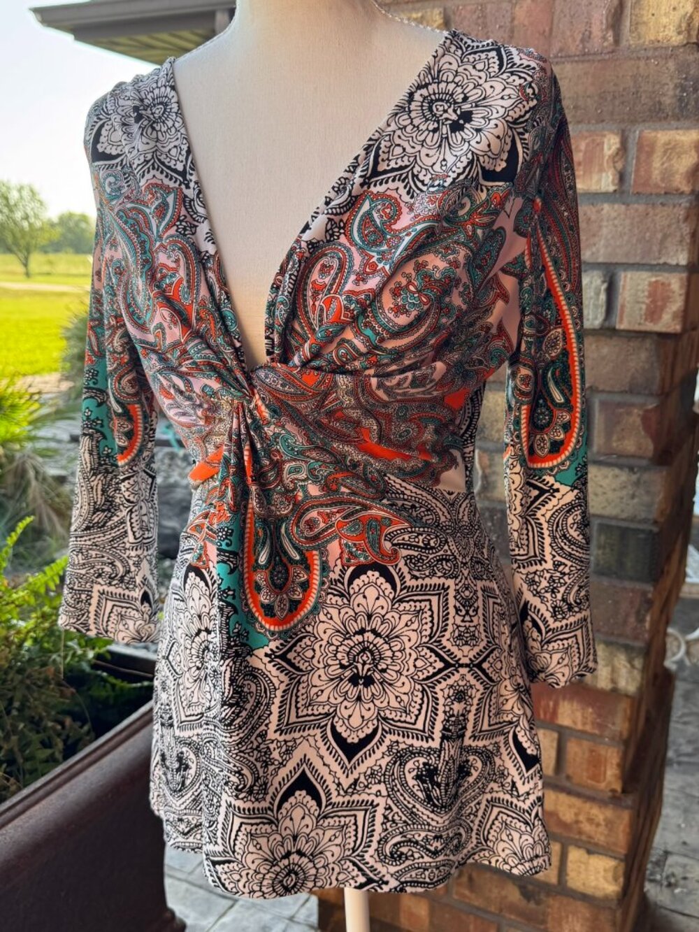 Boston Proper Blouse; paisley print; XS